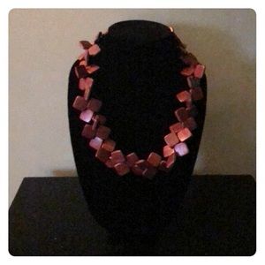 Hand made artisan wooden necklace